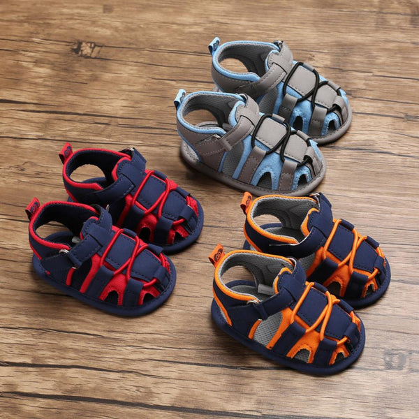 Summer 0-1 Year Old Boys and Girls' Shoes Soft Sole Fabric Bottom Hollow Breathable Baby Sandals Baby Shoes Wholesale