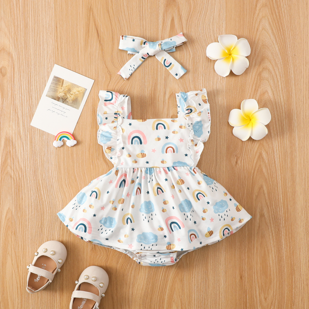 white christmas dresses Little Smocked Embroidered Cotton Dress with floral and coquette bows –  Small Beginnings Boutique