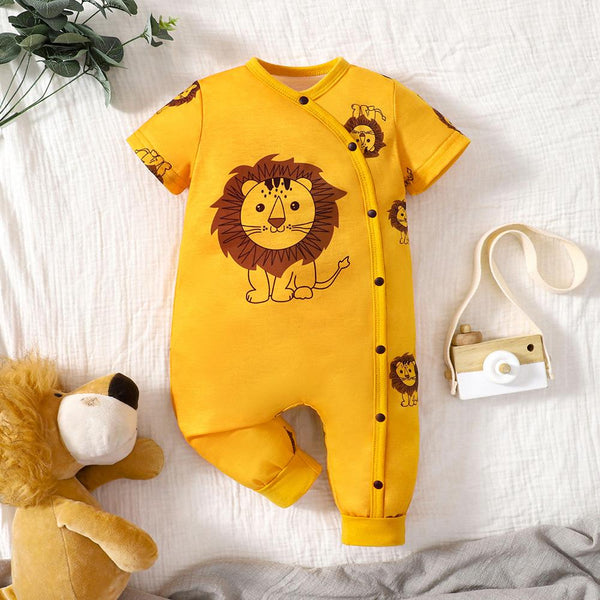 Boys' super cute printed short sleeved jumpsuit Baby Wholesale Clothes
