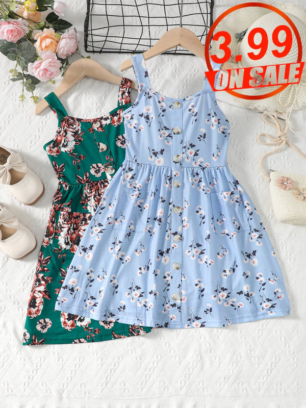 No Profit On Sale Summer Girls' Strap Dress Wholesale Girls Clothing