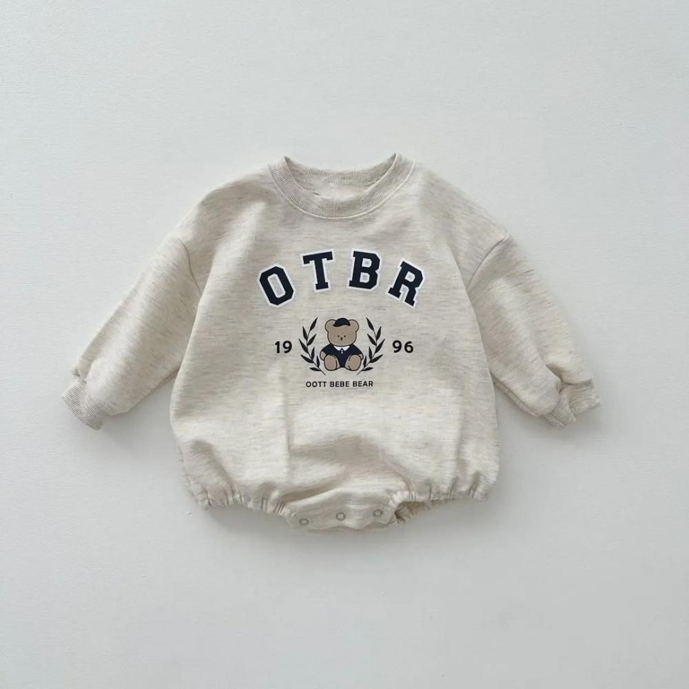 Autumn Baby Bear Letter Print Jumpsuit Cheap Baby Clothes Wholesale