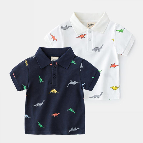 Summer boys cartoon short sleeve polo shirt Fashion casual trend children's T-shirt Wholesale Kids Clothing