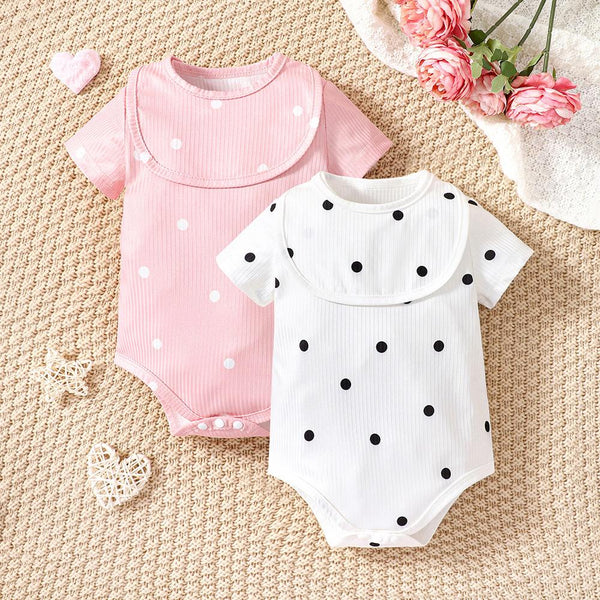 Newborn printed short sleeved romper 2-piece set Baby Wholesale Clothes