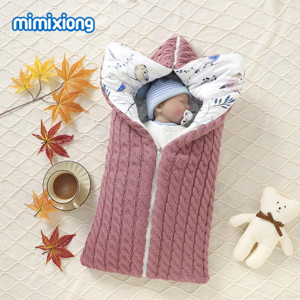 INS Autumn and Winter Baby Sleeping Bag Newborn Thickened Zipper Sleeping Bag Cart Bag Wholesale Baby Blankets