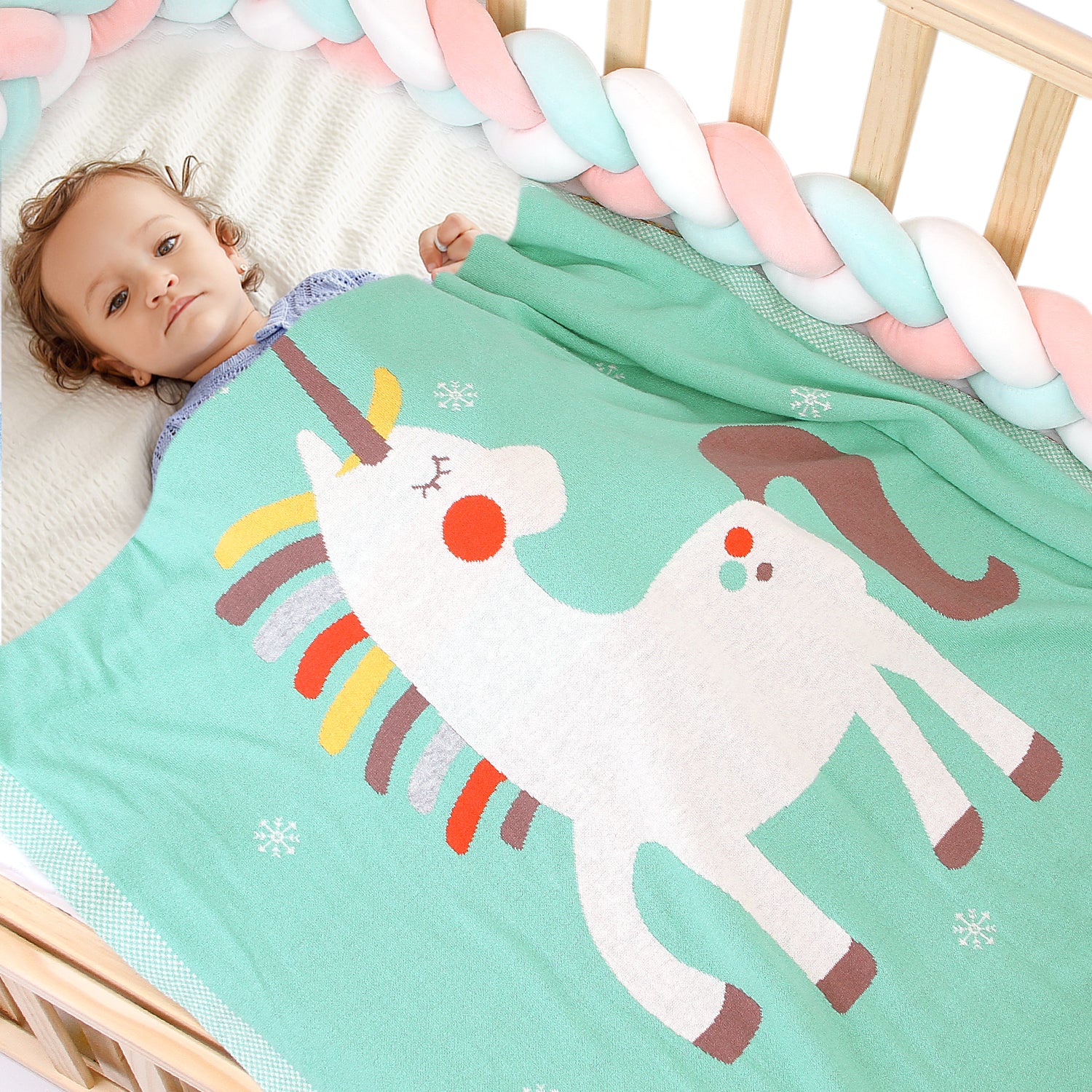 Baby Holding Blanket Cute Unicorn Blanket Air Conditioning Blanket Children Knitted Cover Blanket Wholesale Baby
