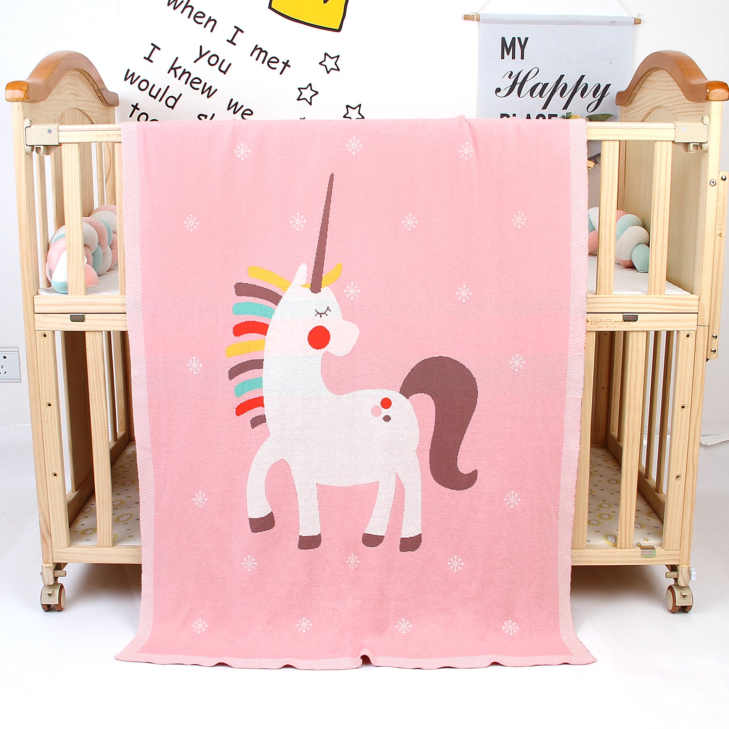 Baby Holding Blanket Cute Unicorn Blanket Air Conditioning Blanket Children Knitted Cover Blanket Wholesale Baby
