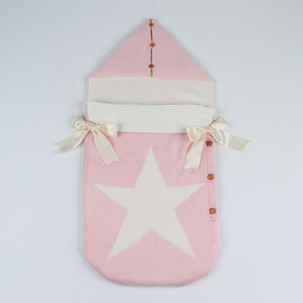 Baby Autumn And Winter Star Pattern Solid Color Knitted Sleeping Bag Holding Blanket Baby Blankets Wholesalers