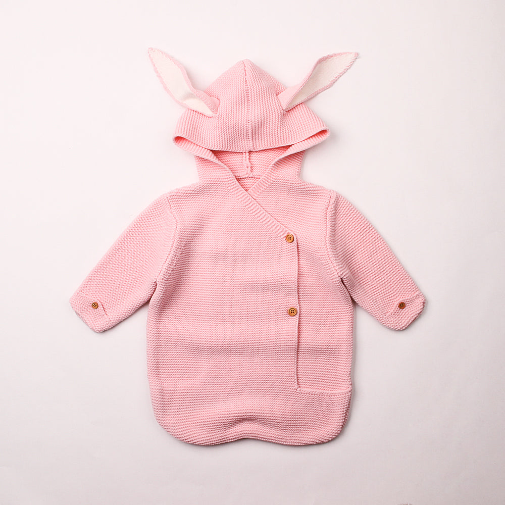 Baby Autumn And Winter Bunny Style Solid Color Knitted Sleeping Bag Holding Blanket Baby Blankets Wholesalers