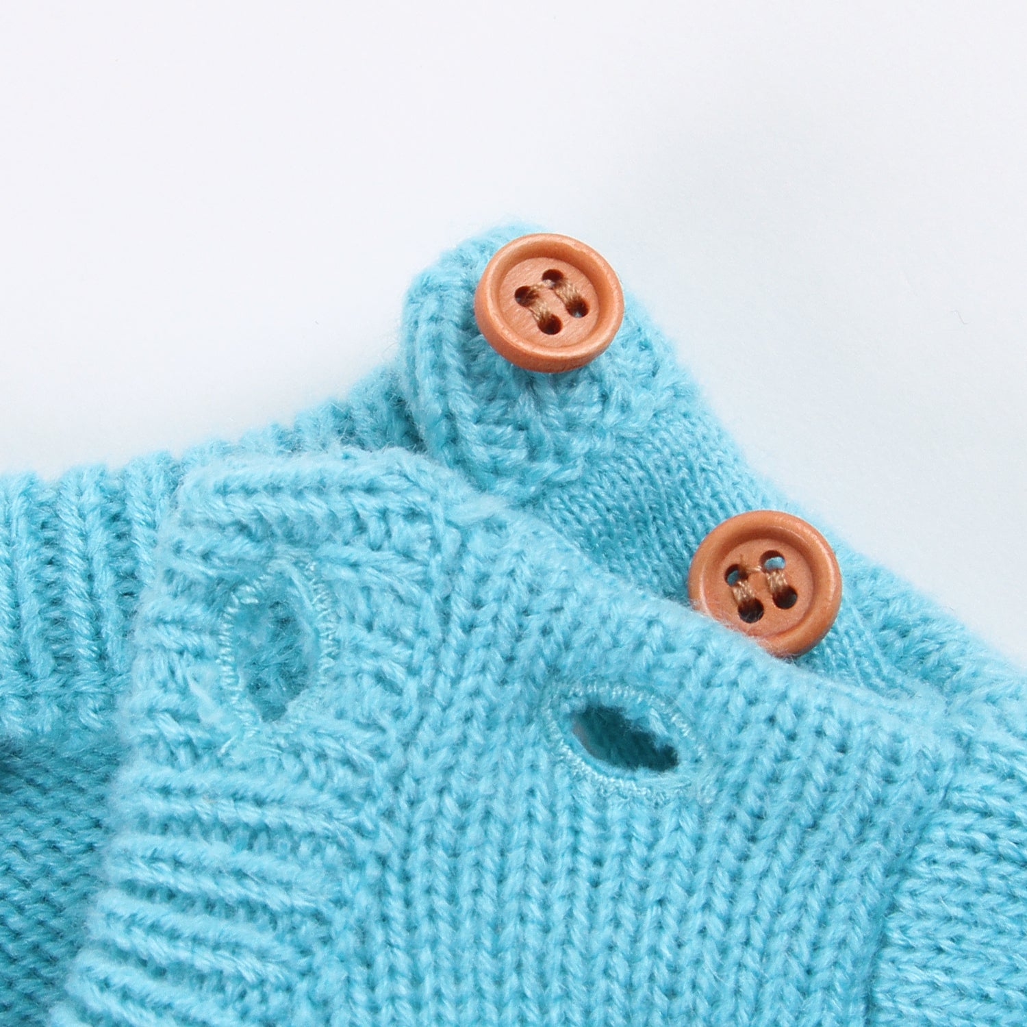 Baby Boys Autumn And Winter Rabbit Pattern Solid Color Knitted Jumpsuit Baby Clothing Cheap Wholesale