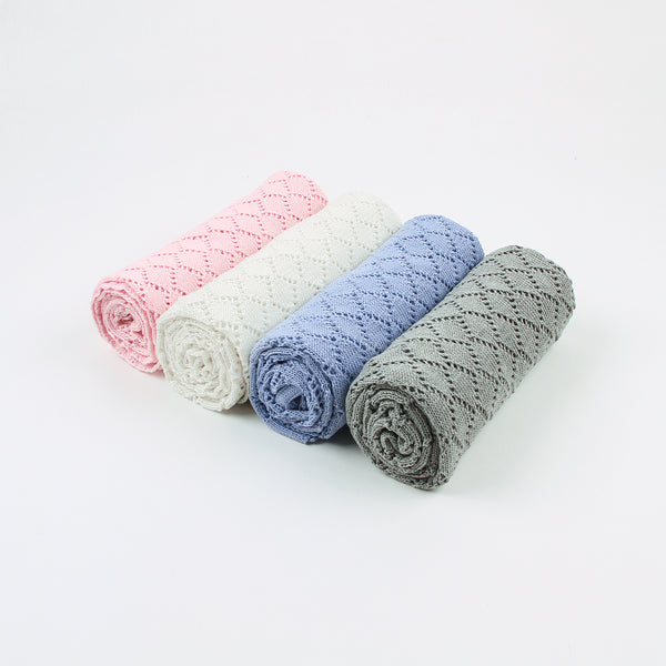 Summer Baby Blanket For Boys And Girls Knitted Hollow Blanket Baby Windproof Cover Wholesale Baby