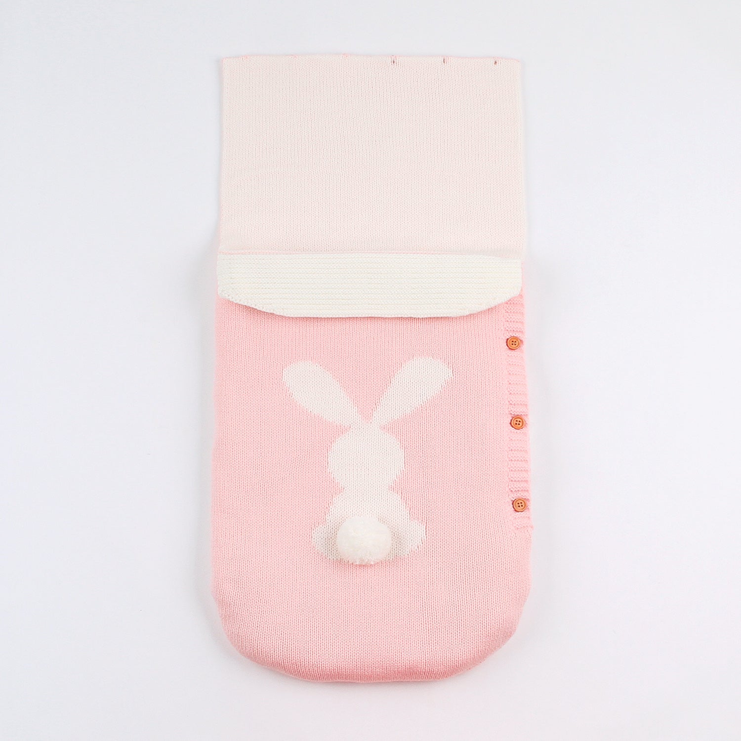 Baby Autumn And Winter Cartoon Rabbit Printed Solid Color Knitted Sleeping Bag Holding Blanket Baby Blankets Wholesale Usa