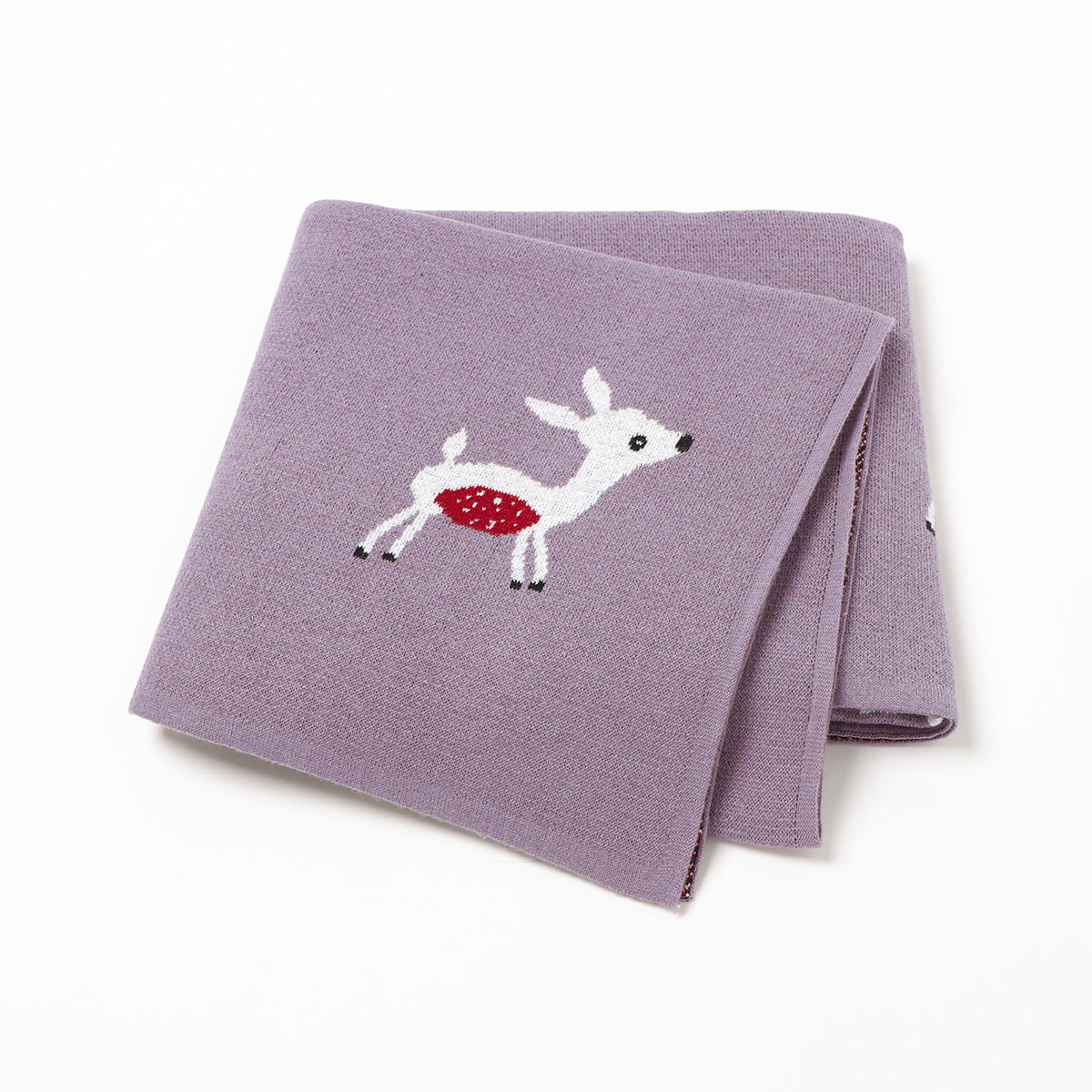 Autumn And Winter Cartoon Deer Pattern Knitted Holding Blanket Baby Blankets Wholesale