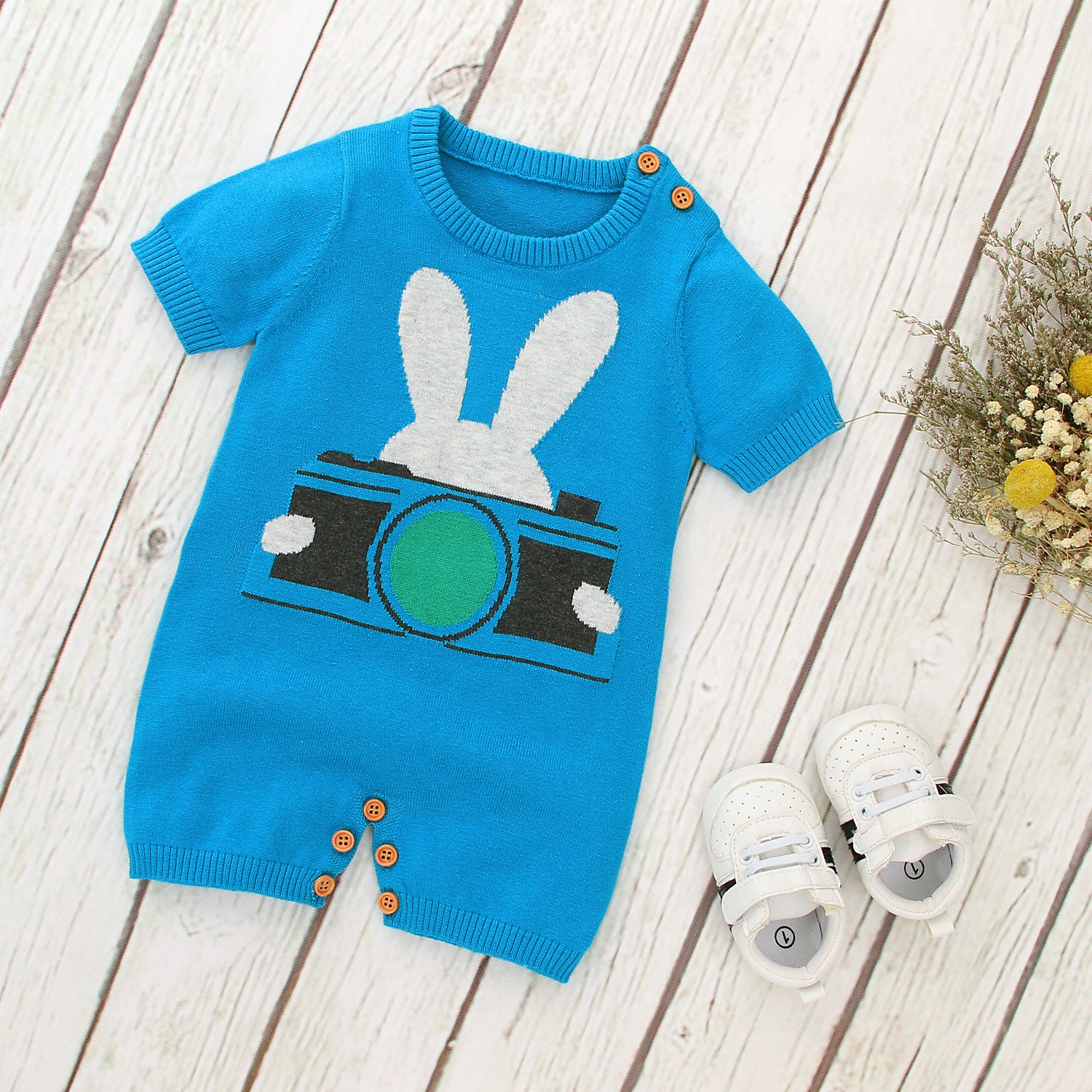 Baby Bag Fart Clothes Romper Rabbit Cute Camera One-Piece Romper Baby Wholesale Clothing