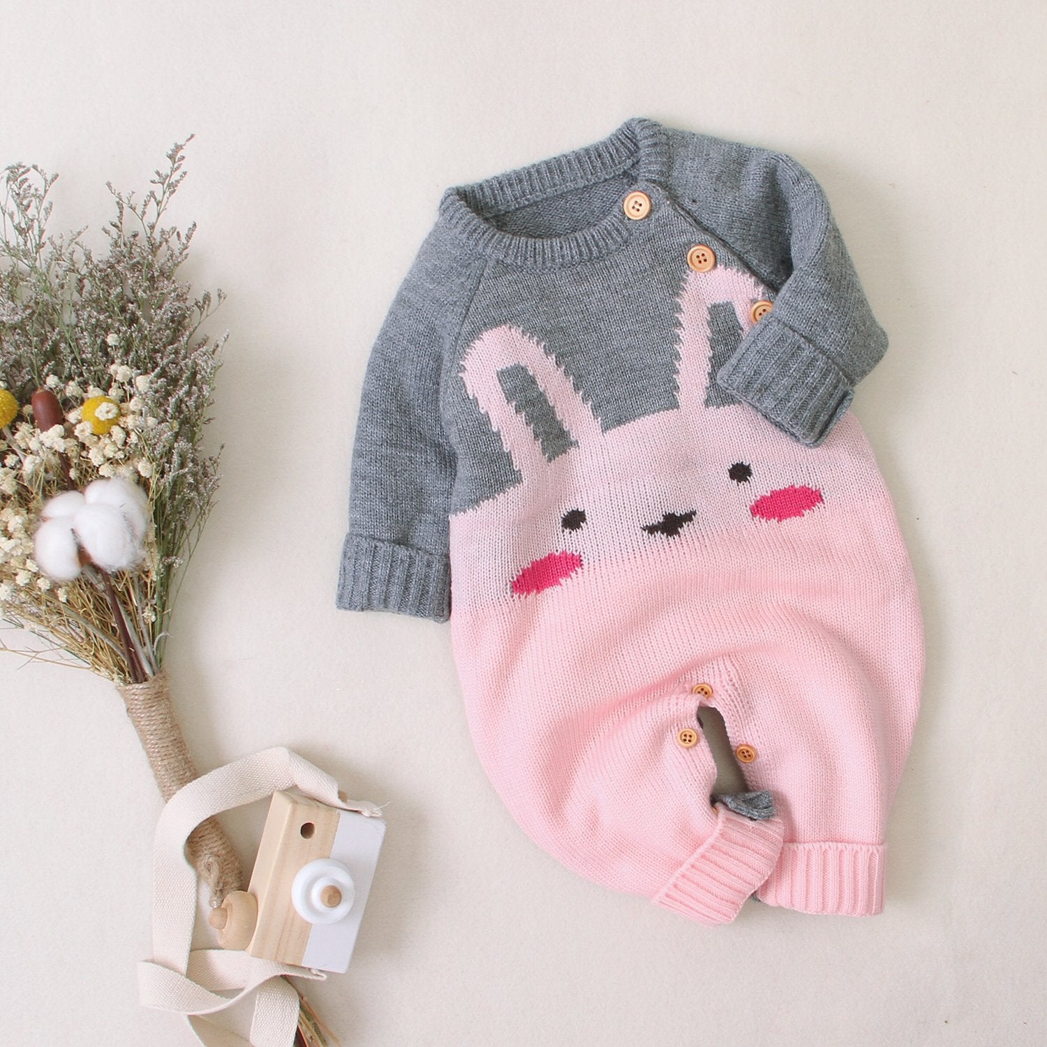 Baby Cartoon Bunny Baby One-Piece Romper Baby Clothes Wholesale