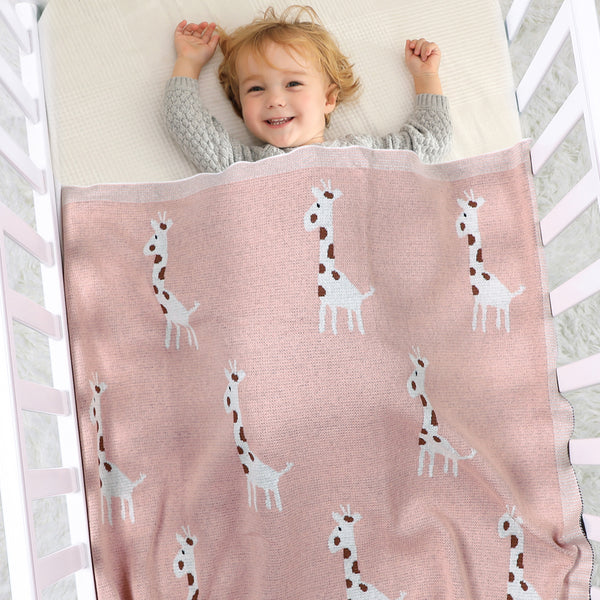 Giraffe Jacquard Blanket For Babies And Toddlers Baby Clothes Wholesale