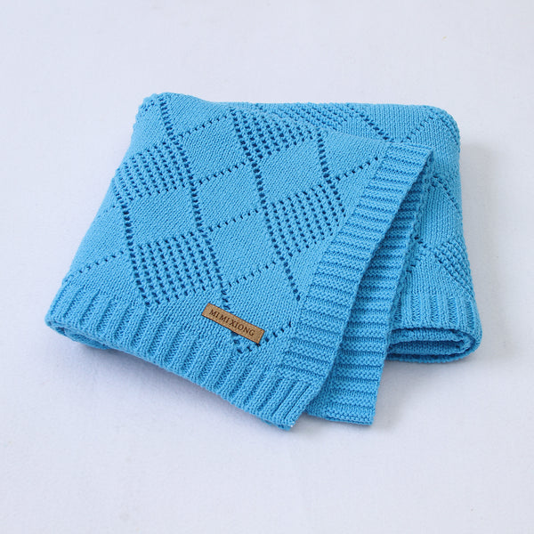 Infant Solid Color Knitted Blanket Baby Windproof Cover Quilt Wholesale Baby Clothes