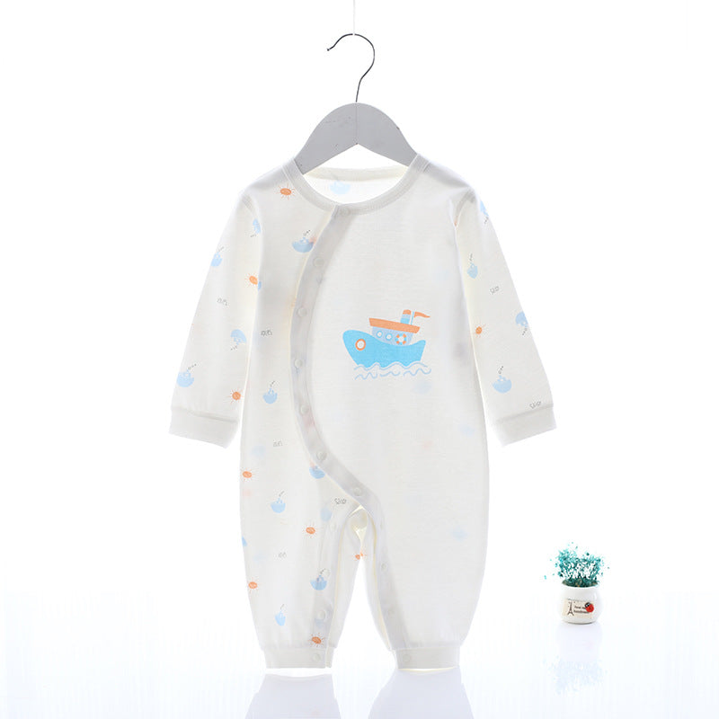 Baby Onesie Newborn Clothes Spring and Autumn Base Cotton Rompers Newborn Baby Spring Clothes Wholesale Baby Clothes