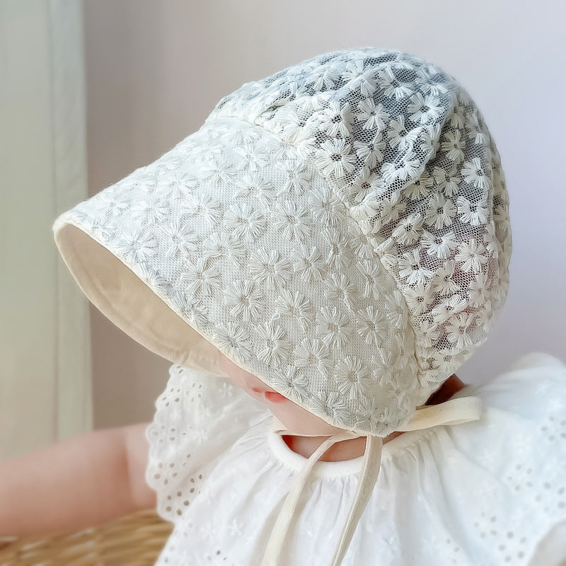 Baby Girls Hat Summer New Korean Baby Lace Breathable Sun Hat Sweet And Cute Princess Palace Hat Baby Accessories Wholesale
