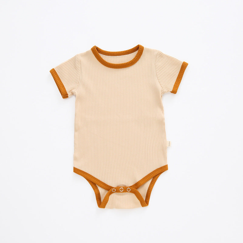 Baby Boys And Girls One-piece Summer Thin Pit Strip Fart Romper Baby Triangle Romper Wholesale Baby Clothes
