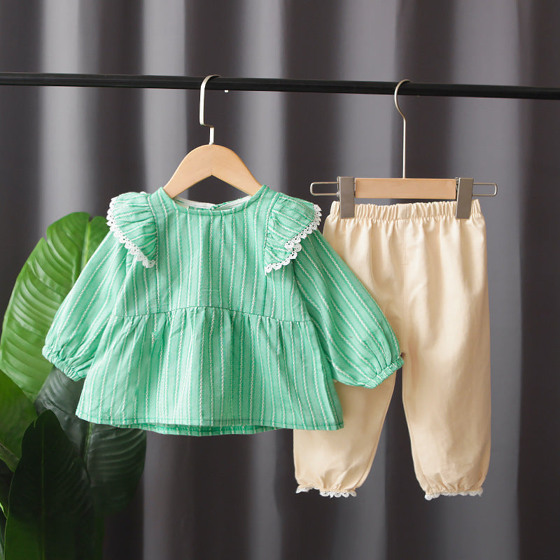 Girls Baby Shirt + Pants Suit Wholesale Girl Clothing