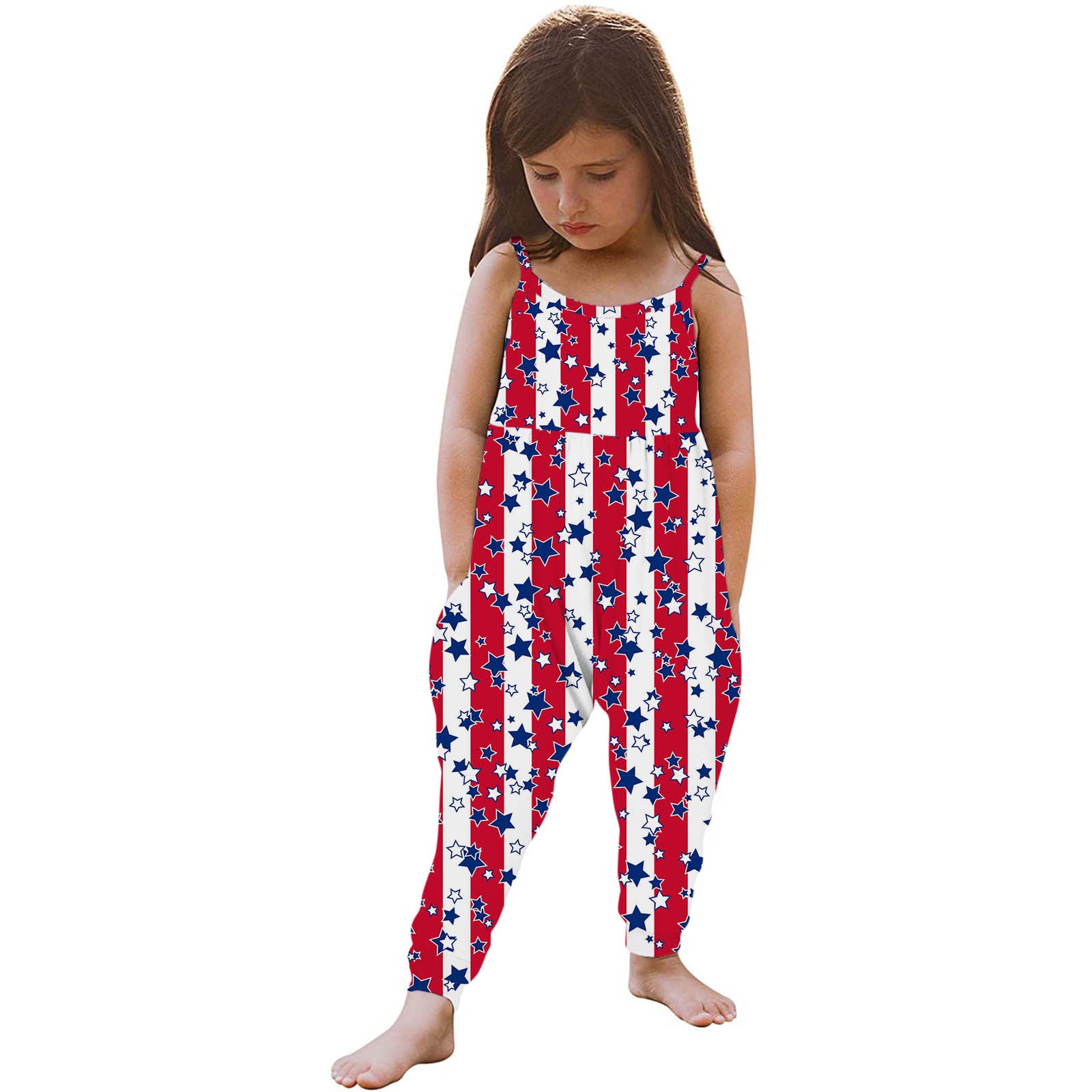 1-5Y Summer Toddler Girls' Suspenders Strapless Jumpsuit Romper A Variety Of Options Wholesale Kids Clothing USA