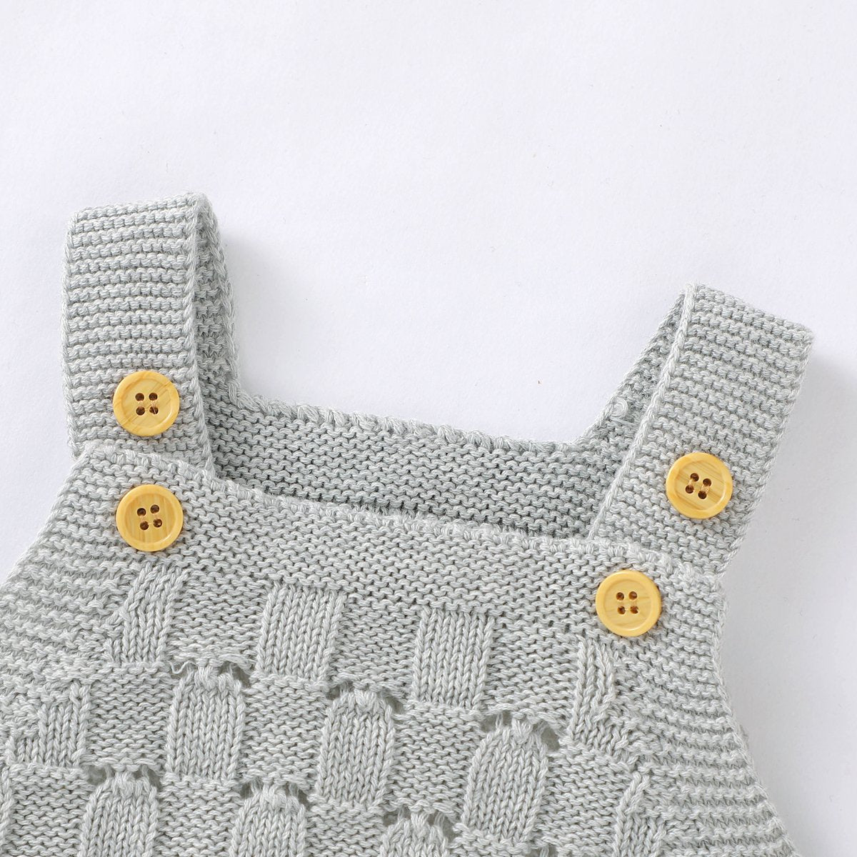 Baby Autumn And Winter Solid Color Suspender Knitted Jumpsuit Boutique Baby Clothes Wholesale