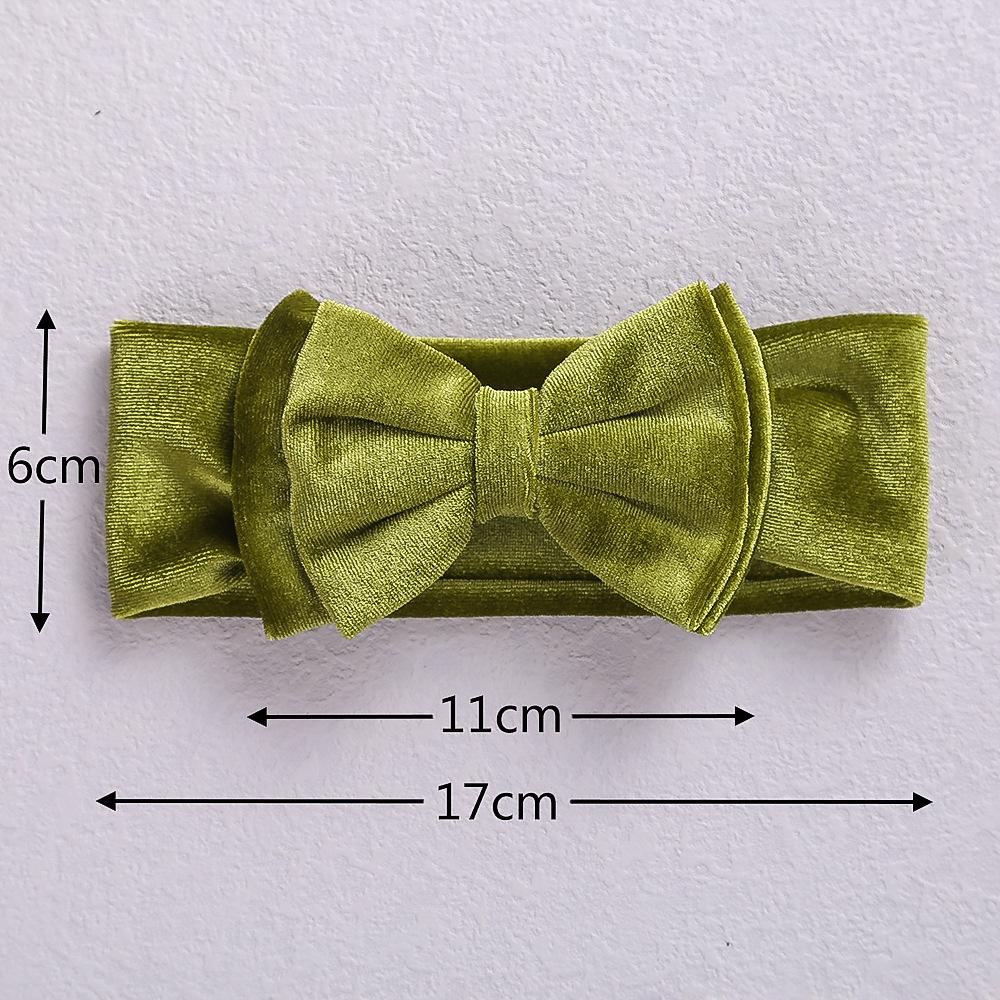 3PCS Kid's velvet double-layer bow-knot wide hairband wholesale