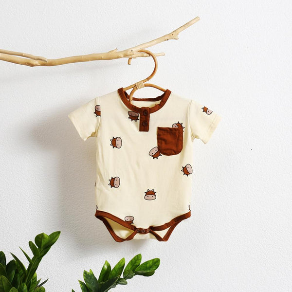 Summer Cute Knitted Short Sleeve Jumpsuit Baby Wholesale Clothes