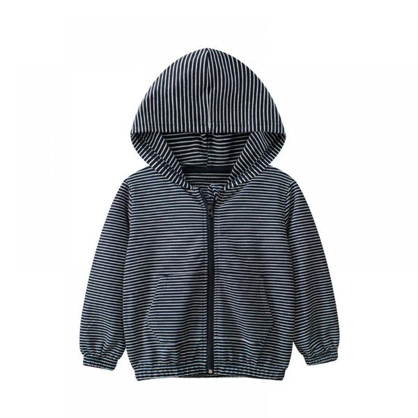 Boys' Versatile Striped Cardigan Jacket Autumn Hoodie Wholesale Boys Clothes