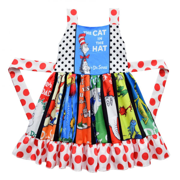 MOQ 3 PCS Christmas Stealing Grinch Children's Dress Girls Clothes Wholesale kids grinch shirt 84/256