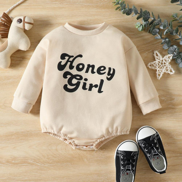 Autumn Baby Letter Print Romper Wholesale Baby Clothes