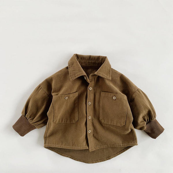 Boys and Girls Spring and Autumn Long Sleeve Shirt Jacket Wholesale Kids Clothes