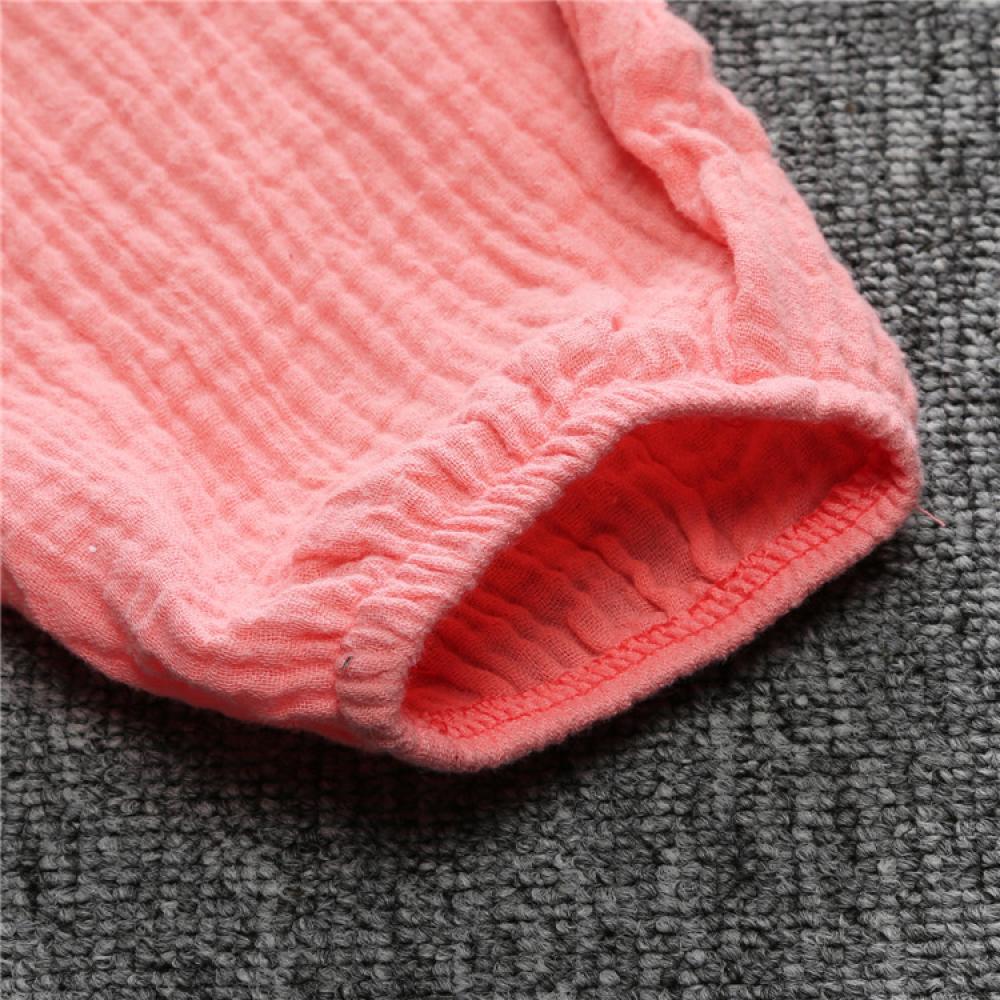 Toddler Girls Pants Summer Mosquito-proof Cotton and Ramie Knickerbockers Solid Trousers Baby Girl Boutique Clothing Wholesale
