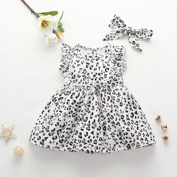Summer Girls Leopard Print Dress Wholesale