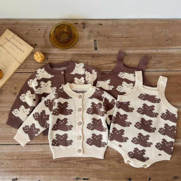 Autumn And Winter Baby Cute Wool Sleeveless Romper Baby Sweater Cardigan Coat Wholesale Baby Clothes