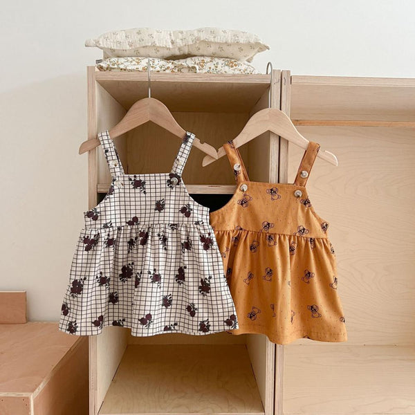 Summer Baby Suspender Skirt Baby Print Western Style Cute Dress Wholesale Girls Dress