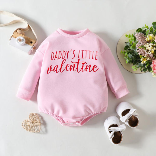 Autumn Baby Valentine's Day Letter Print Romper Baby Clothes Wholesale