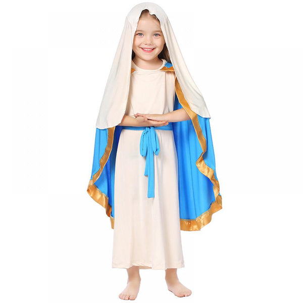Halloween Cosplay Virgin Mary Costume Sleeveless Robe Shawl Wholesale