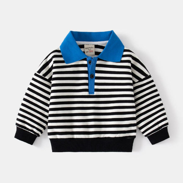New Boys Striped Loose Inclined Shoulder Fashion Children's Jacket Wholesale Boys Clothes