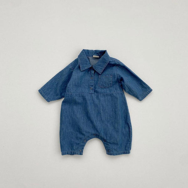 Newborn Denim Romper Wholesale Baby Clothes