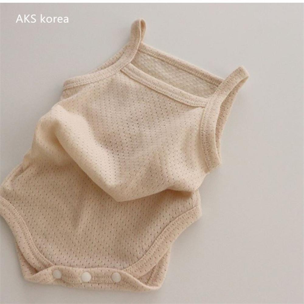 Summer Newborn Cotton Sling Romper Baby Wholesale Clothing