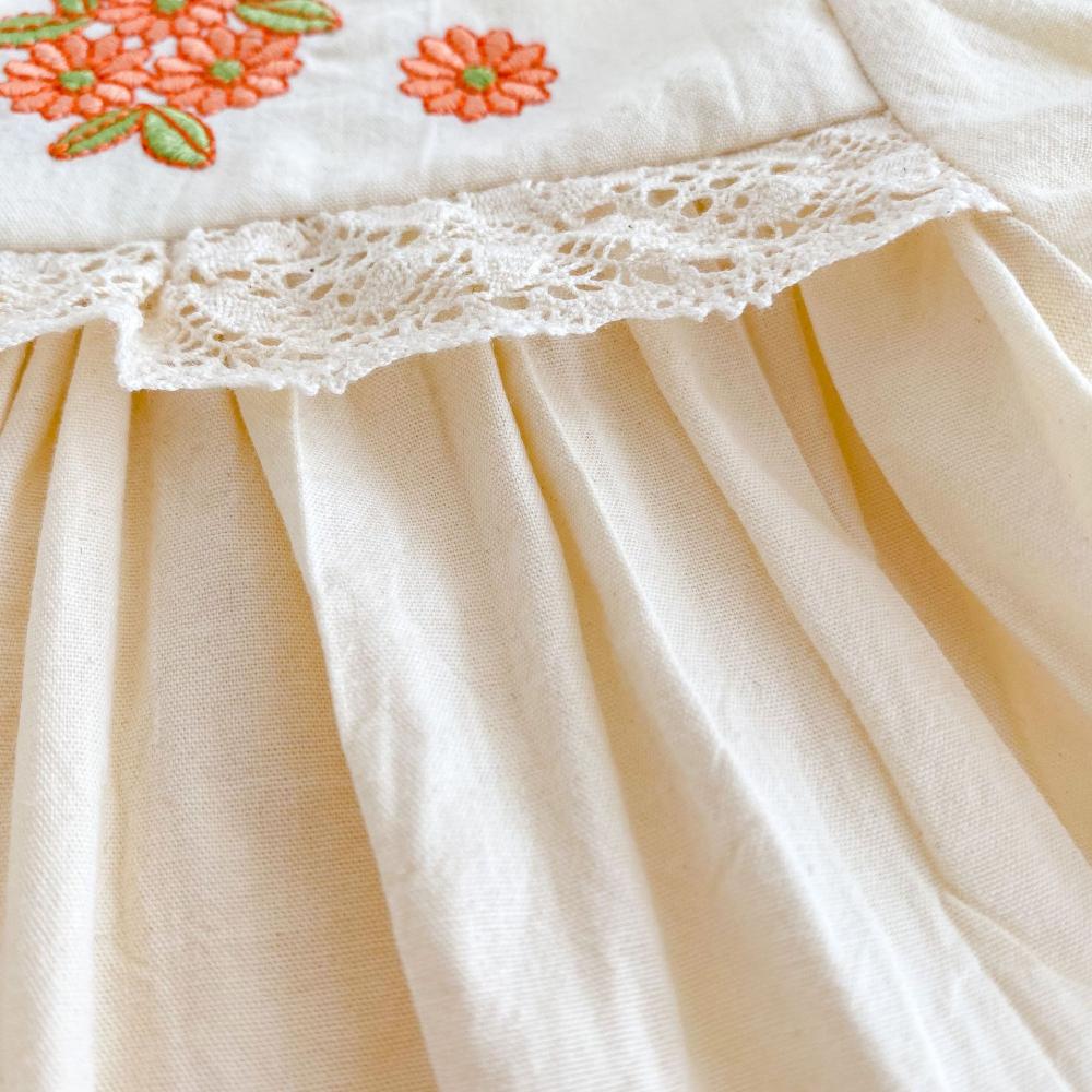 0~2Y 2022 Summer Ins Baby Flower Embroidered Short-Sleeved Top Flower Bread Shorts Girl Baby 2-Piece Suit Wholesale Baby Clothes