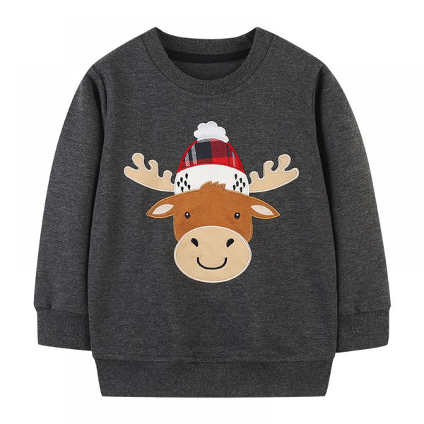 Children's Long Sleeve Sweater Autumn Christmas Boys Pullover T-Shirt Wholesale Boys Clothes