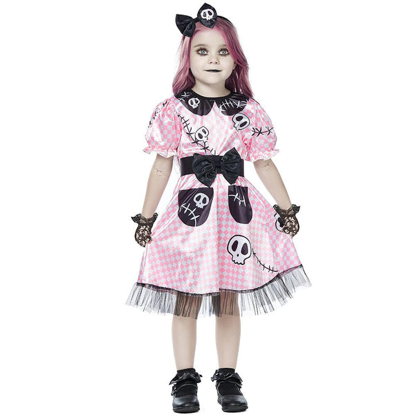 Halloween Skull Print Children's Pink Scary Barbie Doll Mechanical Imp Wholesale