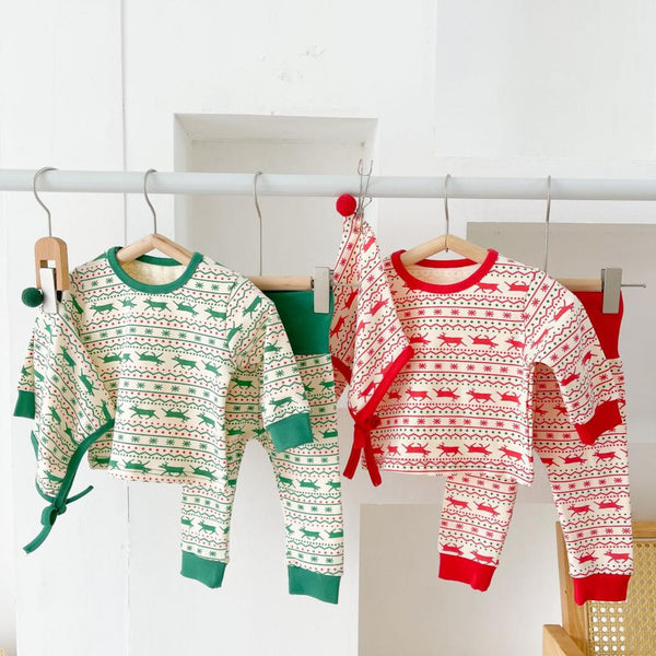 Autumn Christmas Fawn Baby Clothes Set Wholesale Baby Clothes