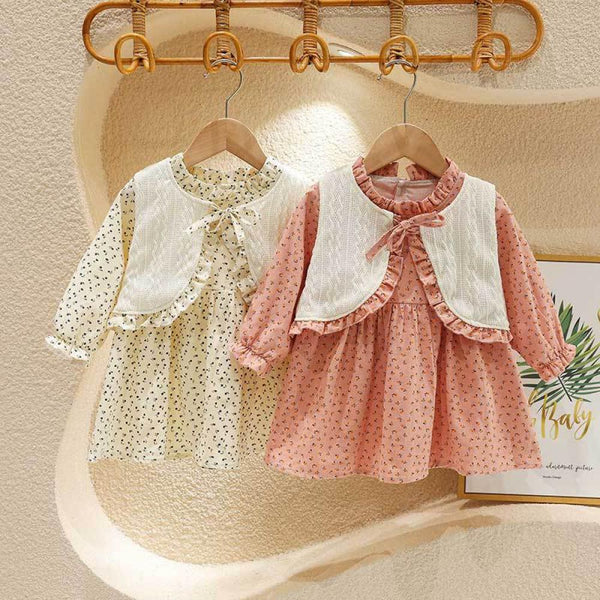 Toddler Girls Spring and Autumn Polka Dot Dress Girl Dresses Wholesale
