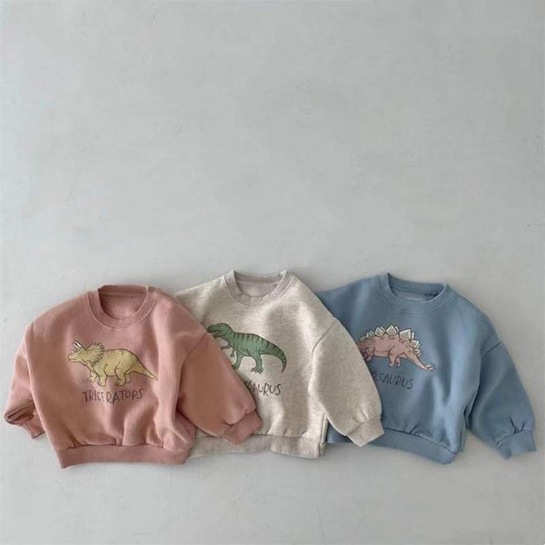 Spring and Autumn Baby Cartoon Western Style Cotton Top Boys and Girls Sweater Wholesale