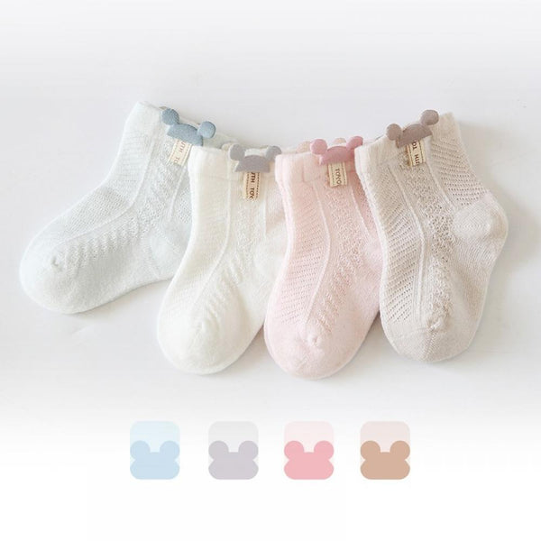 Newborn Socks Baby Summer Thin Section Baby Boneless Super Cute Medium Tube Socks 0-6 Months Spring And Autumn Pure Cotton Wholesale