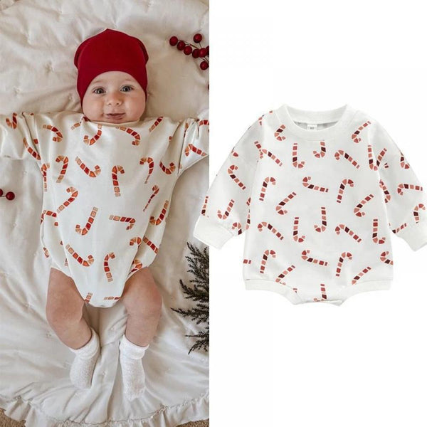 Baby Christmas Print Triangle Romper Baby Clothes Wholesale