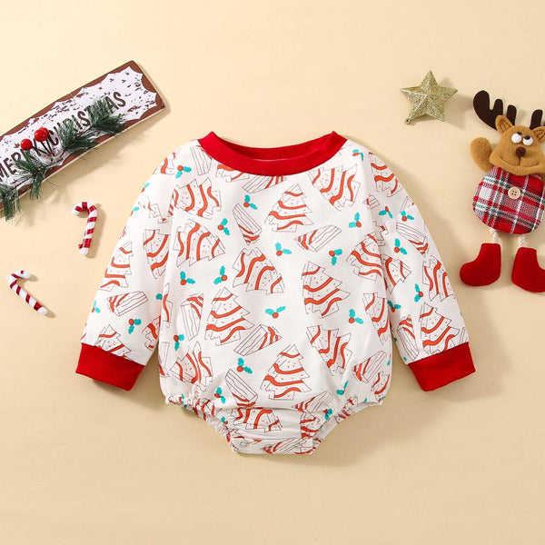 Autumn Baby Girls Christmas Romper Wholesale Baby Clothes